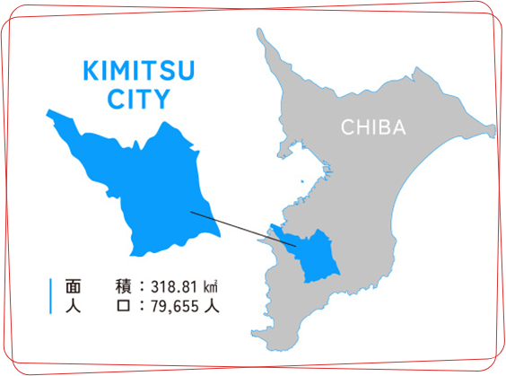 君津市の面積・人口